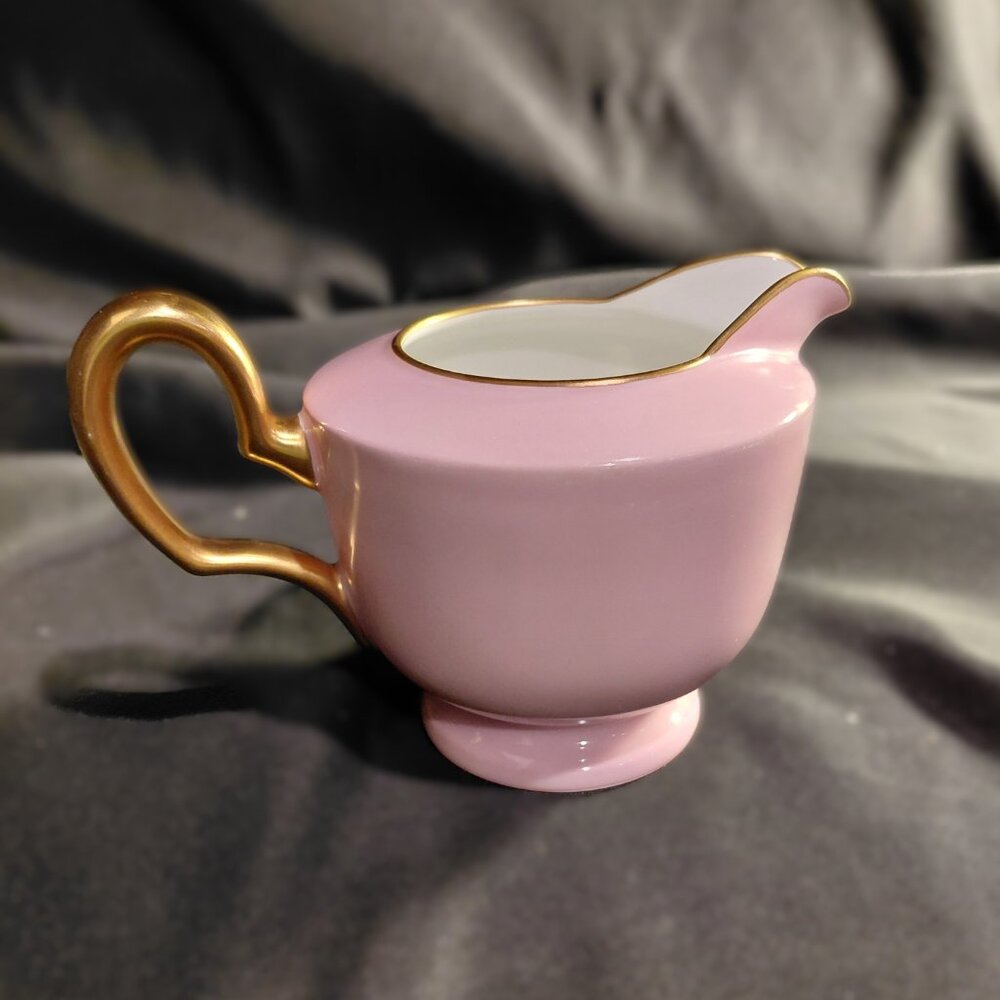 Vintage Pink Creamer "Iromaki Pink" pattern, by OMC Okura, Made in Tokyo, Japan